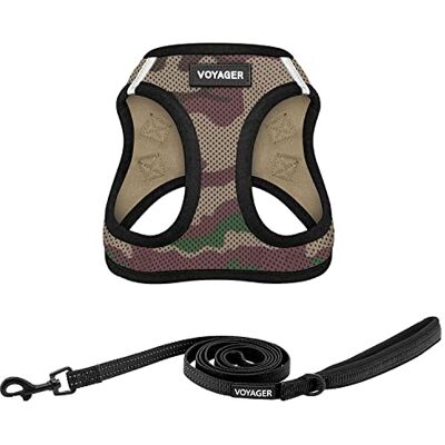 Best Pet Supplies Voyager Step-in Air All Weather Mesh-sele och reflekterande hund, 1,5 m koppel, kombination med neoprenhandtag, för små, medelstora och stora rasvalpar från – Army Base, XXXS Best Pet Supplies Voyager Step-in Air All Weather Mesh-sele och reflekterande hund, 1,5 m koppel, kombination med neoprenhandtag, för små, medelstora och stora rasvalpar från – Army Base, XXXS