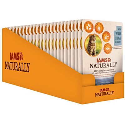 IAMS Naturally tonfisk kattmat våt, premium våtfoder för vuxna katter i sås, 24 x 85 g IAMS Naturally tonfisk kattmat våt, premium våtfoder för vuxna katter i sås, 24 x 85 g