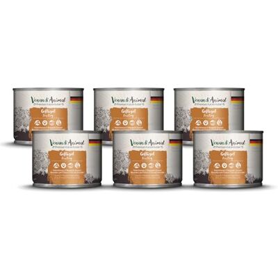 VenandiAnimal Venandi Våtfoder med fågel för katter, spannmålsfritt med extra mycket kött, 6 x 200 g (6-pack) VenandiAnimal Venandi Våtfoder med fågel för katter, spannmålsfritt med extra mycket kött, 6 x 200 g (6-pack)