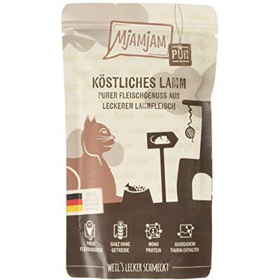 MjAMjAM premium våtfoder för katter Quetschie ren köttnjutning utsökt rent lamm, förpackning om 12 (12 x 125 g), spannmålsfri med extra kött MjAMjAM premium våtfoder för katter Quetschie ren köttnjutning utsökt rent lamm, förpackning om 12 (12 x 125 g), spannmålsfri med extra kött