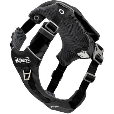 Kurgo Stash n’ Dash Dog Harness, Lightweight Vest Harness for Dogs, Pet Harness with Pocket, Folds into a Pouch, for Running, Hiking, Reflective, Black (Medium) Kurgo Stash n’ Dash Dog Harness, Lightweight Vest Harness for Dogs, Pet Harness with Pocket, Folds into a Pouch, for Running, Hiking, Reflective, Black (Medium)