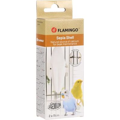 Flamingo Becco White Bläckfiskben 11 cm Premium rik på kalcium med metallstativ pip Flamingo Becco White Bläckfiskben 11 cm Premium rik på kalcium med metallstativ pip