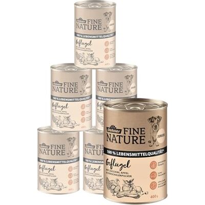 Dehner Fine Nature hundfoder junior, livsmedelskvalitet, fjäderfä, 6 x 400 g (2,4 kg) Dehner Fine Nature hundfoder junior, livsmedelskvalitet, fjäderfä, 6 x 400 g (2,4 kg)