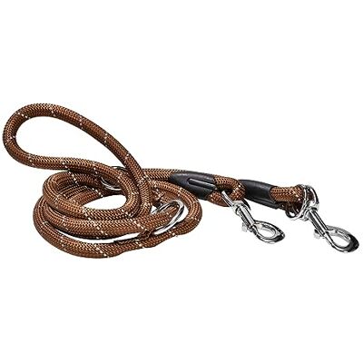 Bobby Walk Tubular hundkoppel, hundkoppel med karbinhake, slitstark nylon, 3 längder, brun, 189 x 1,2 cm Bobby Walk Tubular hundkoppel, hundkoppel med karbinhake, slitstark nylon, 3 längder, brun, 189 x 1,2 cm