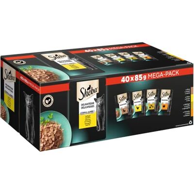 Sheba Delikatess i gelé, katt våt mat med fint urval av fjäderfä, 40 x 85 g Sheba Delikatess i gelé, katt våt mat med fint urval av fjäderfä, 40 x 85 g
