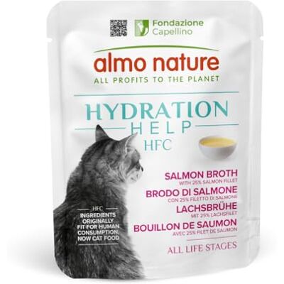 almo nature HFC Hydration Help Våtfoder för katter Laxbuljong med laxfilé – 24 påsar med 50 g almo nature HFC Hydration Help Våtfoder för katter Laxbuljong med laxfilé – 24 påsar med 50 g