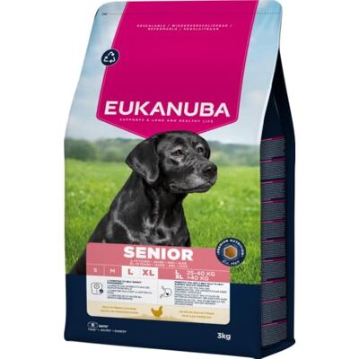 Eukanuba Senior färsk kycklinghundmat för stora raser, premium torrfoder för äldre hundar, 3 kg Eukanuba Senior färsk kycklinghundmat för stora raser, premium torrfoder för äldre hundar, 3 kg