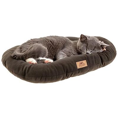 Ferplast Liten hundbädd RELAX MICROFLEECE 45, mjuk och tvättbar kudde för liten hund och katt, grå Ferplast Liten hundbädd RELAX MICROFLEECE 45, mjuk och tvättbar kudde för liten hund och katt, grå