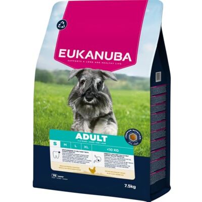 Eukanuba Torr hundmat med färsk kyckling för små raser, premium torrfoder för vuxna hundar, 7,5 kg Eukanuba Torr hundmat med färsk kyckling för små raser, premium torrfoder för vuxna hundar, 7,5 kg