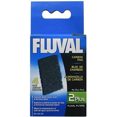 Fluval Aktivt kolfilterpatron, för 2+ innerfilter, 4-pack Fluval Aktivt kolfilterpatron, för 2+ innerfilter, 4-pack