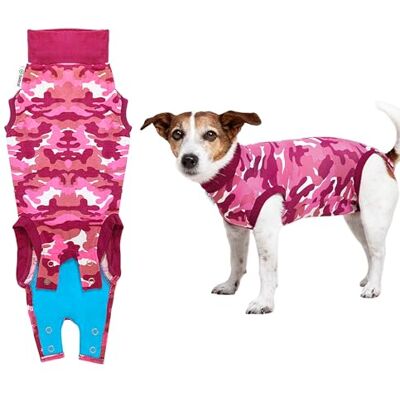Suitical Återhämtningsdräkt hund, 3XS, rosa kamouflage Suitical Återhämtningsdräkt hund, 3XS, rosa kamouflage