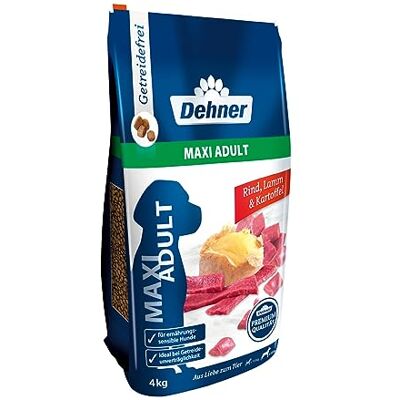 Dehner Premium hundtorrfoder Maxi vuxen, nötkött och lamm med potatis, 4 kg Dehner Premium hundtorrfoder Maxi vuxen, nötkött och lamm med potatis, 4 kg