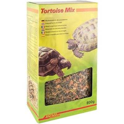 Lucky Reptile Tortoise Mix 800g med växtbaserad kost, rik på fibrer ängsörtpellets med morotsbitar & ringblommans blommor för alla landsköldpaddor & växtätande reptiler Lucky Reptile Tortoise Mix 800g med växtbaserad kost, rik på fibrer ängsörtpellets med morotsbitar & ringblommans blommor för alla landsköldpaddor & växtätande reptiler