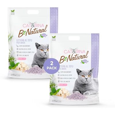 CAT&RINA BeNatural Tofu-kattlåda 5,5 l, bubblande och grönsaker. Upp till 30 dagars användning, bortskaffas i ekologisk eller toalett. Sand katter med anti-lukt lavendel, 2 st CAT&RINA BeNatural Tofu-kattlåda 5,5 l, bubblande och grönsaker. Upp till 30 dagars användning, bortskaffas i ekologisk eller toalett. Sand katter med anti-lukt lavendel, 2 st