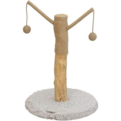 Dehner Lovely kattklösträd, ca 80 x 45 x 45 cm, äkta trädstam, trä/plysch/sisal, brun/vit Dehner Lovely kattklösträd, ca 80 x 45 x 45 cm, äkta trädstam, trä/plysch/sisal, brun/vit