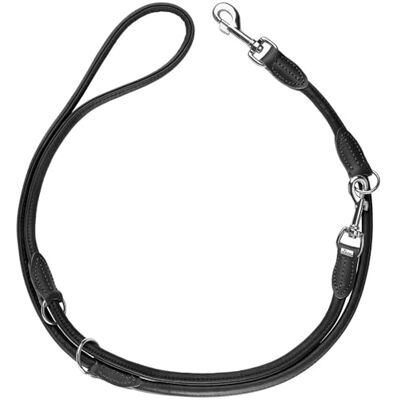 Hunter justerbart hundkoppel runt & mjukt kanadensisk UP, färg: svart, mjukt läder, 3-vägs justerbar, rundlag, hållbar, tillverkad i Tyskland, storlek: 14/200 Hunter justerbart hundkoppel runt & mjukt kanadensisk UP, färg: svart, mjukt läder, 3-vägs justerbar, rundlag, hållbar, tillverkad i Tyskland, storlek: 14/200