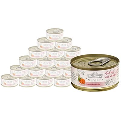 Dehner premium härlig kattfoder vuxen, kompletteringsfoder, lax och ris, 24 x 70 g (1 680 g) Dehner premium härlig kattfoder vuxen, kompletteringsfoder, lax och ris, 24 x 70 g (1 680 g)