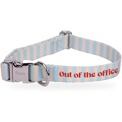 FISURA Justerbart hundhalsband med meddelande "out of the Office" nylon liten hund nylon halsband med zink snabbspänne 1,5 cm brett FISURA Justerbart hundhalsband med meddelande "out of the Office" nylon liten hund nylon halsband med zink snabbspänne 1,5 cm brett