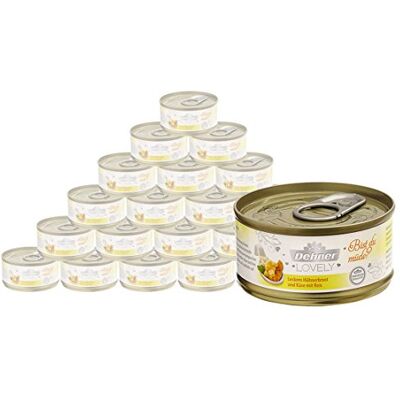 Dehner premium härlig kattfoder vuxen, kompletteringsfoder, kycklingbröst och ost med ris, 24 x 70 g (1 680 g) Dehner premium härlig kattfoder vuxen, kompletteringsfoder, kycklingbröst och ost med ris, 24 x 70 g (1 680 g)