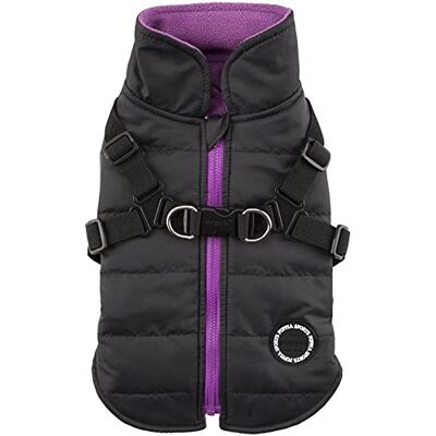 Puppia Mountaineer II, vinterväst med sele, svart, L Puppia Mountaineer II, vinterväst med sele, svart, L