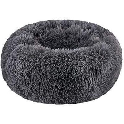 BODISEINT Modern mjuk plysch rund husdjurssäng för katter eller små hundar, mini medelstor hund kattbädd självvärmande höst vinter inomhus snooze sova mysig kattunge teddy kennel (M(60 cm D x 19 cm), mörkgrå) BODISEINT Modern mjuk plysch rund husdjurssäng för katter eller små hundar, mini medelstor hund kattbädd självvärmande höst vinter inomhus snooze sova mysig kattunge teddy kennel (M(60 cm D x 19 cm), mörkgrå)