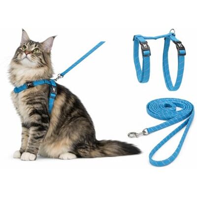 Flamingo kattsele med koppel Elza – blå – för stora katter säker, bekväm och elegant! Flamingo kattsele med koppel Elza – blå – för stora katter säker, bekväm och elegant!