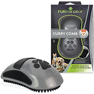 FURminator Curry Comb för katter och hundar - Husdjursvårdsverktyg FURminator Curry Comb för katter och hundar - Husdjursvårdsverktyg