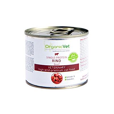 ORGANICVET Katt våt mat veterinär single-protein nötkött, förpackning med 6 (6 x 200 g) ORGANICVET Katt våt mat veterinär single-protein nötkött, förpackning med 6 (6 x 200 g)