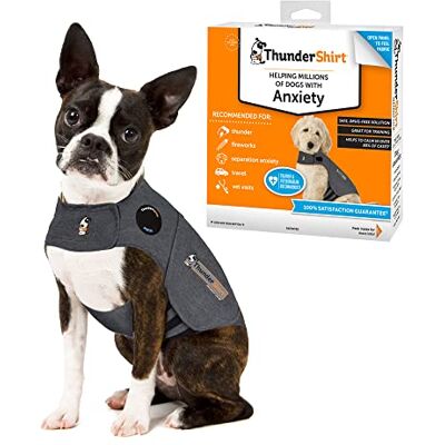 Thundershirt Åsktröja ångest kappa för hund, X-Small, Grå Thundershirt Åsktröja ångest kappa för hund, X-Small, Grå