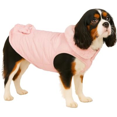 Flamingo Hundrock vinter – Guzzi rosa – A: 35 cm – polyester – tvättbar vid 30 °C – mjukt fleecefoder – med rosett – Flamingo Hundrock vinter – Guzzi rosa – A: 35 cm – polyester – tvättbar vid 30 °C – mjukt fleecefoder – med rosett –