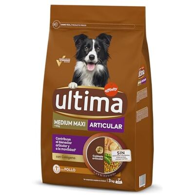 Ultima Foder för medelstora och stora vuxna hundar med gemensamma problem med kyckling 3 kg Ultima Foder för medelstora och stora vuxna hundar med gemensamma problem med kyckling 3 kg
