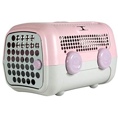 United A.U.T.O. transportväska för katter och små hundar, Made in Italy, Rosa och Grå United A.U.T.O. transportväska för katter och små hundar, Made in Italy, Rosa och Grå