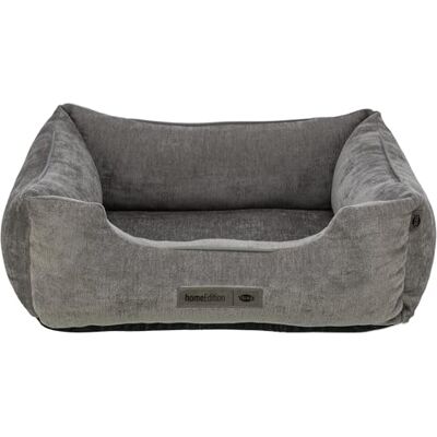 TRIXIE Hundsäng Vital Lennox, Chenille, fyrkantig, ortopedisk hundkudde i grått, 60 × 50 cm – mysig hundkorg med viskoelastiskt skum för minneseffekt – 371300 TRIXIE Hundsäng Vital Lennox, Chenille, fyrkantig, ortopedisk hundkudde i grått, 60 × 50 cm – mysig hundkorg med viskoelastiskt skum för minneseffekt – 371300