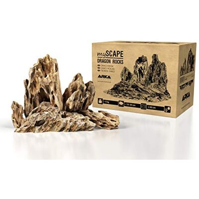 ARKA Aquatics myScape-Rocks Dragon – drakstenar – naturlig sten för unika aquascapes i alla sötvattensakvarium och terrarium, perfekt för akvariebredder upp till ca 60 cm, 5 kg, brun, MSRD5 ARKA Aquatics myScape-Rocks Dragon – drakstenar – naturlig sten för unika aquascapes i alla sötvattensakvarium och terrarium, perfekt för akvariebredder upp till ca 60 cm, 5 kg, brun, MSRD5