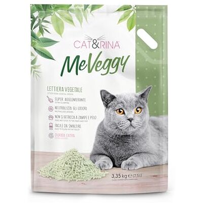 CAT&RINA MeVeggy Vegetabilisk kattsand 7,5 L. Klumpbildande sand, kan kastas i organiskt avfall eller i toaletten. Neutraliserar lukter CAT&RINA MeVeggy Vegetabilisk kattsand 7,5 L. Klumpbildande sand, kan kastas i organiskt avfall eller i toaletten. Neutraliserar lukter