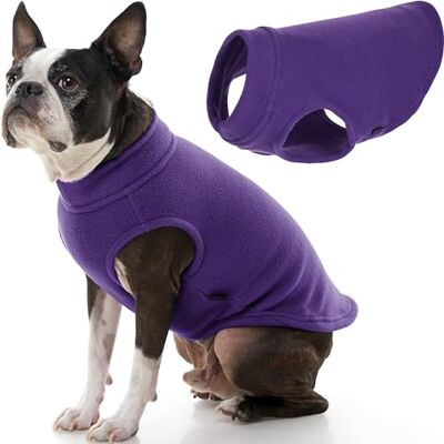 GOOBY Stretchig fleeceväst, tröja, fleeceväst, jacka, tröja för hundar, violett, storlek XL (40,6 cm) GOOBY Stretchig fleeceväst, tröja, fleeceväst, jacka, tröja för hundar, violett, storlek XL (40,6 cm)