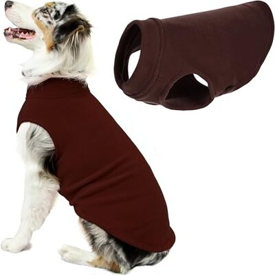 GOOBY Stretchig fleeceväst, tröja, fleeceväst, jacka, tröja för hundar, brun, 3XL längd (52,1 cm) GOOBY Stretchig fleeceväst, tröja, fleeceväst, jacka, tröja för hundar, brun, 3XL längd (52,1 cm)
