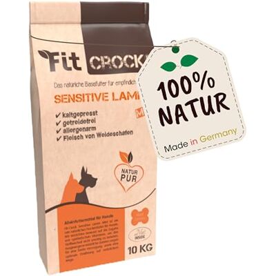 cdVet Fit-Crock torrfoder för hundar Känsligt lamm mini 10 kg, kornfri cdVet Fit-Crock torrfoder för hundar Känsligt lamm mini 10 kg, kornfri