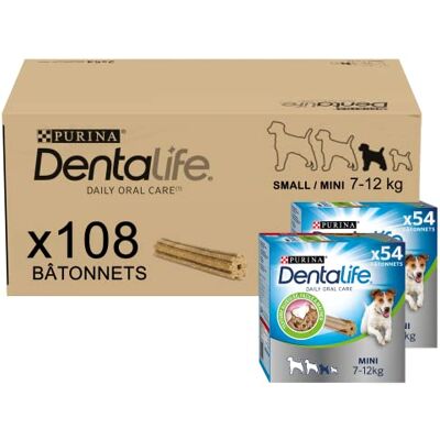 Dentalife Purina Mini små hundgodis 108 tuggpinnar spannmål maxipack 2 x 882 g munhygien Dentalife Purina Mini små hundgodis 108 tuggpinnar spannmål maxipack 2 x 882 g munhygien