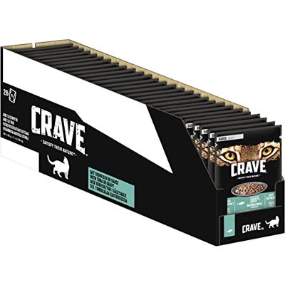 CRAVE Cat Portion Bag sås med tonfisk 28 x 85G CRAVE Cat Portion Bag sås med tonfisk 28 x 85G