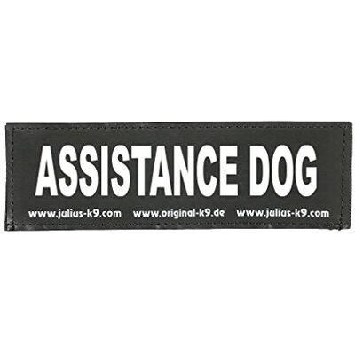 Julius-K9 162LR-K-39235 kardborremärkning, ASSISTANCE DOG, liten, svart Julius-K9 162LR-K-39235 kardborremärkning, ASSISTANCE DOG, liten, svart