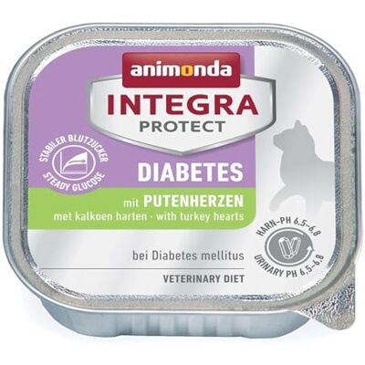 Animonda Integra Protect Diabetes cat, diet cat food, wet food for diabetes mellitus, with turkey heart, 16 x 100g Animonda Integra Protect Diabetes cat, diet cat food, wet food for diabetes mellitus, with turkey heart, 16 x 100g