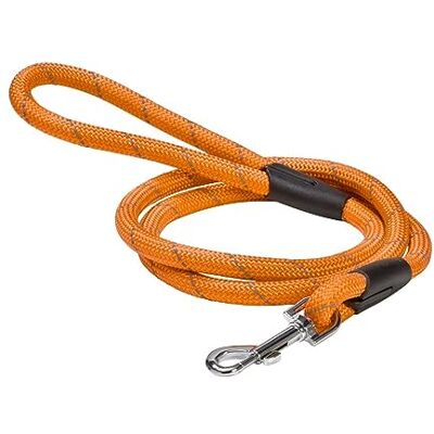 Bobby Walk Tubular hundkoppel, hundkoppel med karbinhake, slitstark nylon, orange, 124 x 1,2 cm Bobby Walk Tubular hundkoppel, hundkoppel med karbinhake, slitstark nylon, orange, 124 x 1,2 cm