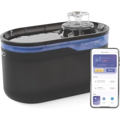 EMOS GoSmart Vattenfontän - 2,6L - Grå - Inomhusbruk EMOS GoSmart Vattenfontän - 2,6L - Grå - Inomhusbruk