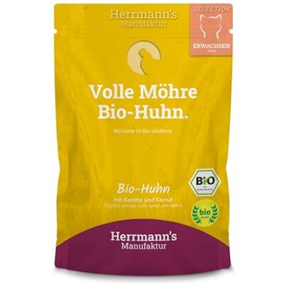 Herrmann's Manufaktur Herrmann´s Manufaktur Selection Bio kyckling med morot och kamut (20 x 100 g) Herrmann's Manufaktur Herrmann´s Manufaktur Selection Bio kyckling med morot och kamut (20 x 100 g)