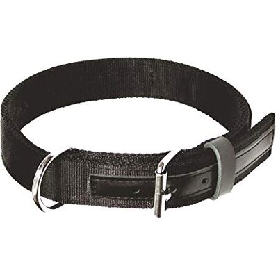 DINGO GEAR WWW.DINGOGEAR.COM 1977 DINGO GEAR Max hundkrage, extremt stark och hållbar materialkrage med kromade beslag, halsomkrets 56–64 cm, lämplig för arbetande hundar, svart (S04035) DINGO GEAR WWW.DINGOGEAR.COM 1977 DINGO GEAR Max hundkrage, extremt stark och hållbar materialkrage med kromade beslag, halsomkrets 56–64 cm, lämplig för arbetande hundar, svart (S04035)