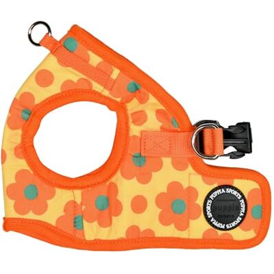 Puppia Bacopas Hundväst sele B (Step-in) modernt blommönster vår sommar sele för små och medelstora hundar, orange, medium Puppia Bacopas Hundväst sele B (Step-in) modernt blommönster vår sommar sele för små och medelstora hundar, orange, medium