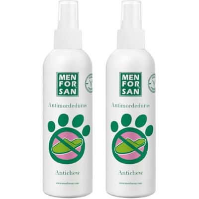 Menforsan Antibites möbler och textilier för hundar 125 ml, förpackning med 2 enheter, förhindrar oönskade bett Menforsan Antibites möbler och textilier för hundar 125 ml, förpackning med 2 enheter, förhindrar oönskade bett