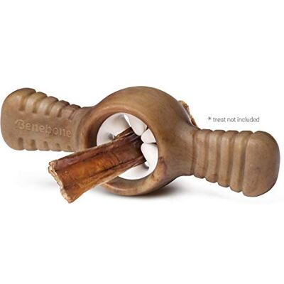Benebone Hållbar interaktiv pawplexer, hundkullleksak för aggressiva skålar, riktig bacon, Small Benebone Hållbar interaktiv pawplexer, hundkullleksak för aggressiva skålar, riktig bacon, Small