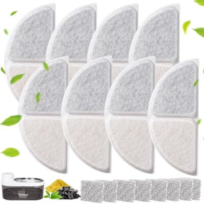 Gimars Pet Water Fountain Filter Cotton 8-piece set Gimars Pet Water Fountain Filter Cotton 8-piece set